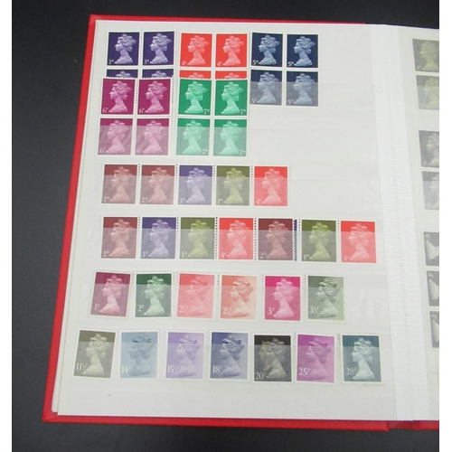 463 - Red album cont. QEII Mint Stamps until 2008, 8 almost full pages, black album con.t QEII Mint stamps... 