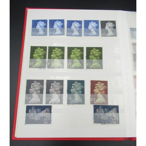 463 - Red album cont. QEII Mint Stamps until 2008, 8 almost full pages, black album con.t QEII Mint stamps... 