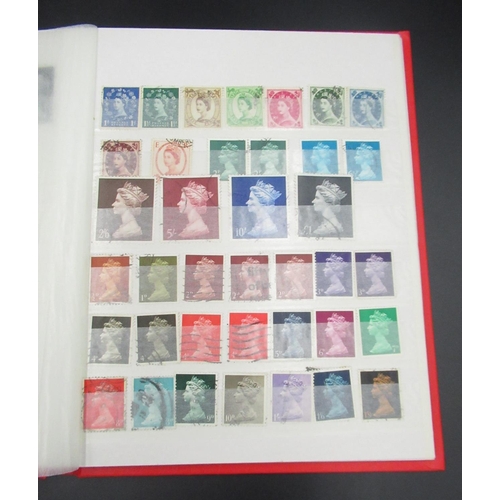 463 - Red album cont. QEII Mint Stamps until 2008, 8 almost full pages, black album con.t QEII Mint stamps... 