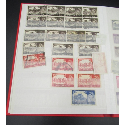 463 - Red album cont. QEII Mint Stamps until 2008, 8 almost full pages, black album con.t QEII Mint stamps... 