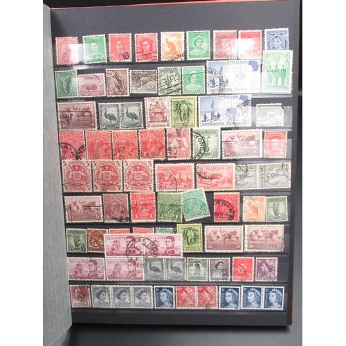 464 - Dark orange folder cont. c20th Commonwealth stamps, majority used, some mint, covering Canada, Grena... 