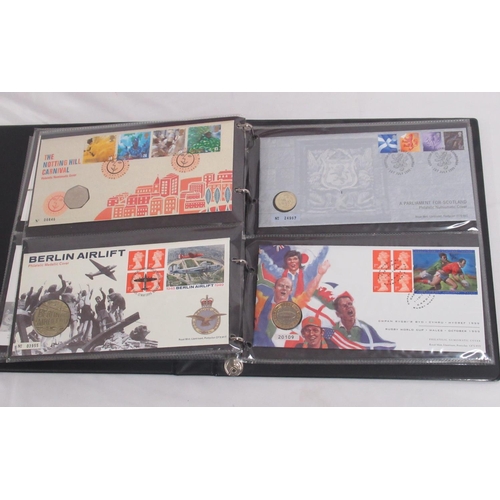 466 - 3 Folders containing First Day Coin and Medal Covers from 1994-2009