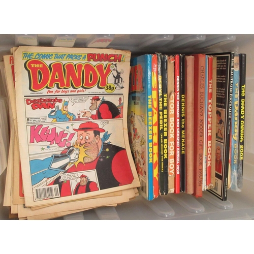 468 - Mixed collection of 1970s- early 2000s children's comics and annuals inc. Dandy, Beano, Beezer etc. ... 