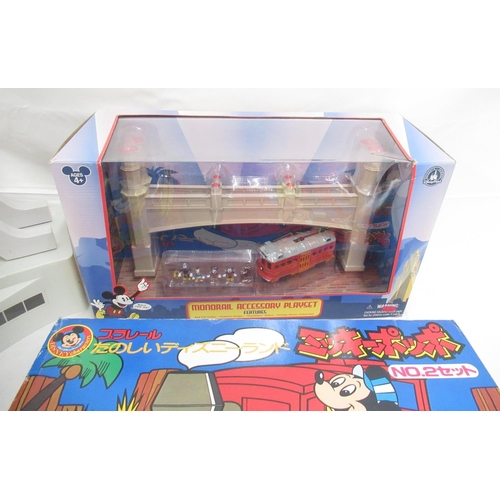 324 - Disney -  Takara Tomy Disney boxed train set, Tomy Japanese import train set, Disney Parks Monorail ... 