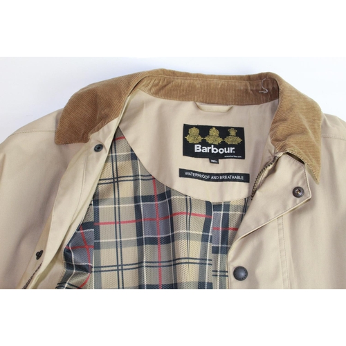 615 - Gents Barbour Melbourne Mac in beige, plaid lined, size XL, never worn