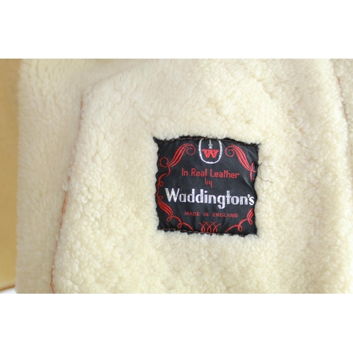 616 - Waddingtons real sheepskin coat, approximate size L, unisex