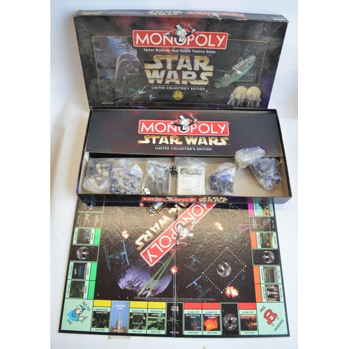 312 - Collection of Star Wars toys, models and board games to include Saga Edition Chess set (incomplete, ... 