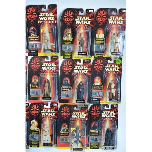 313 - Fifteen Star Wars episode 1 Comm Talk action figures from Hasbro, a Tatooine Accessory Set with Pull... 