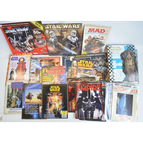 316 - Extensive collection of Star Wars books, magazines, 7 binders of DeAgostini The Official Star Wars F... 