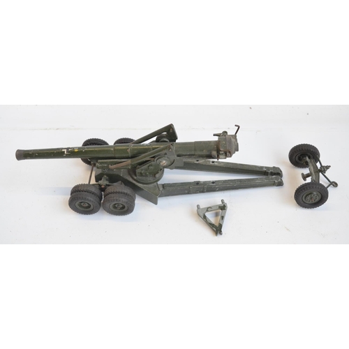 56A - Collection of vintage hollow cast lead soldiers and a Britain's  Long Tom 155mm cannon, a Silver Ree... 