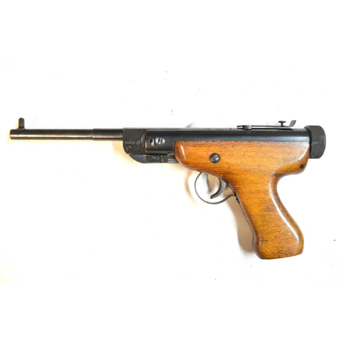 630 - Czech made Slavia .177 break barrel air pistol in full working order and good overall used condition... 