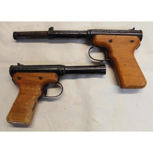 631 - Diana Mod II air pistol in fair working order and a Diana Mod II air pistol with missing working par... 