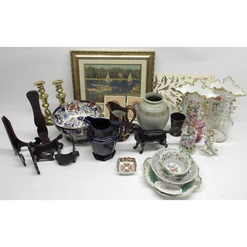 268 - Collection of ceramics and other items incl. Beswick Labrador 'Solomon of Wendover' in black gloss, ... 