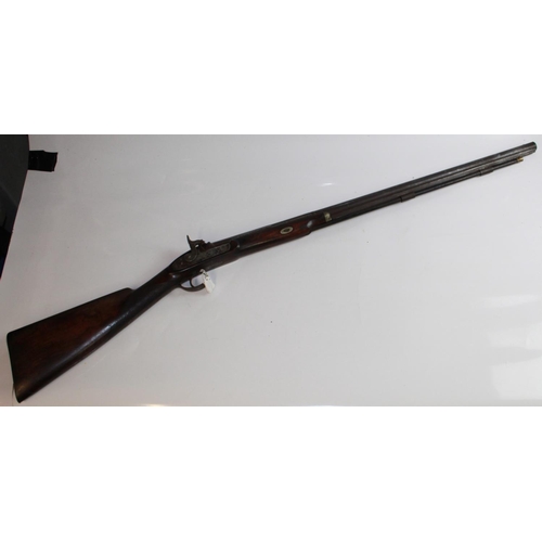 524 - Single Barrel 14 Bore muzzle loading Shotgun. Replacement new nipple. Barrel length 30ins, Length of... 