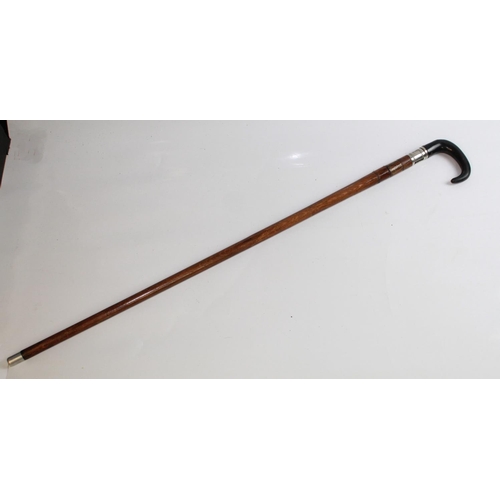 526 - 'Walking Stick' With horn handle, 297-230. Overall Length 35.5ins.