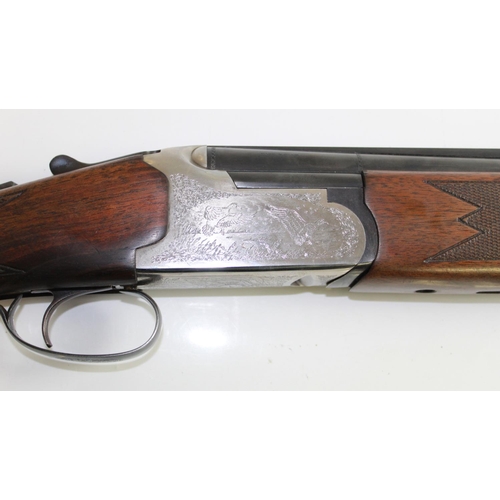 535 - Lanber 12 bore Over under Shotgun. 27.5ins Multi choke Barrels 5/8 and 7/8, 14.5 Length of pull. Sin... 