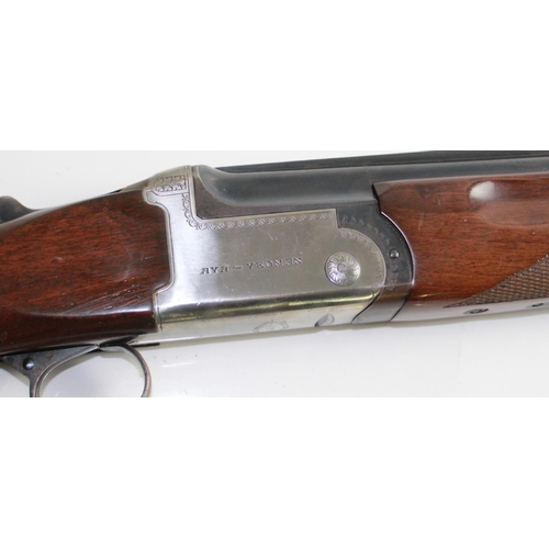 536 - AYA 12 bore over under Shotgun. Single trigger, Ejector. 28ins Barrels, Length of pull 14.5ins. Seri... 