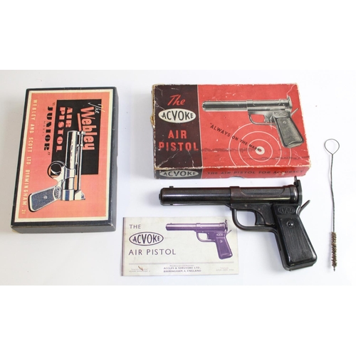 541 - Acvoke AirPistol .177. Good example of these Air guns, in original box and instruction pamphlet and ... 