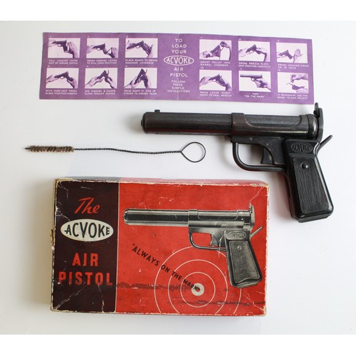 541 - Acvoke AirPistol .177. Good example of these Air guns, in original box and instruction pamphlet and ... 