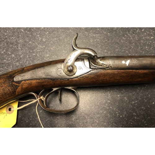 520 - Tangelier of Bargets Double Barrel 18bore Muzzle loading Shotgun. This gun is classed as left handed... 