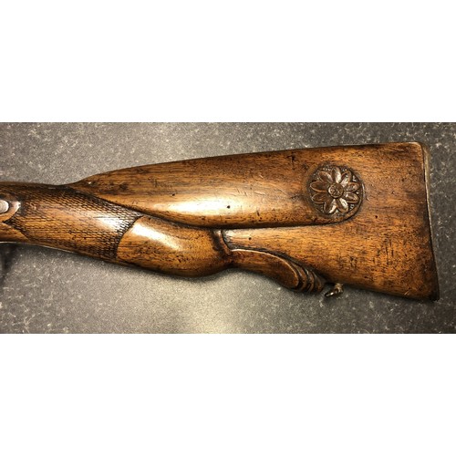 520 - Tangelier of Bargets Double Barrel 18bore Muzzle loading Shotgun. This gun is classed as left handed... 