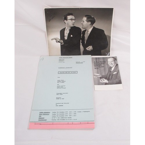 466A - Morecambe and Wise - 'Christmas with Eric and Ernie' camera script from Sunday 9th December 1979 and... 