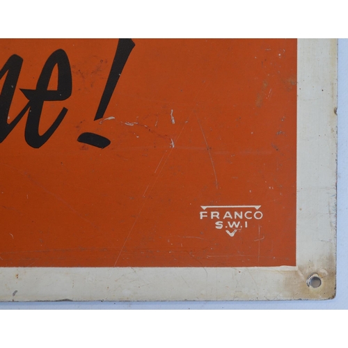 25 - Large vintage painted sheet metal advertising sign for John Bull Tyres, 