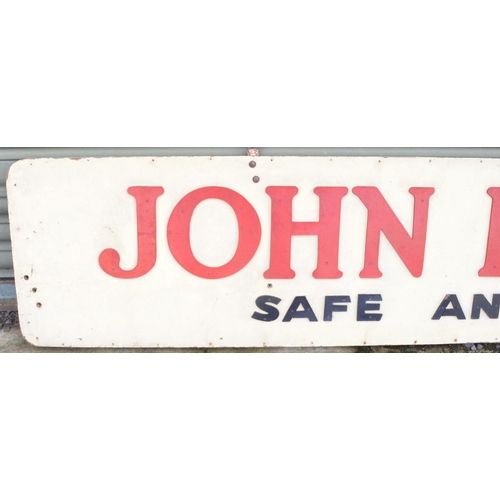 26 - Large vintage painted wood relief garage hanging advertising sign for John Bull Tyres, 