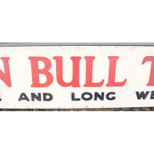 26 - Large vintage painted wood relief garage hanging advertising sign for John Bull Tyres, 