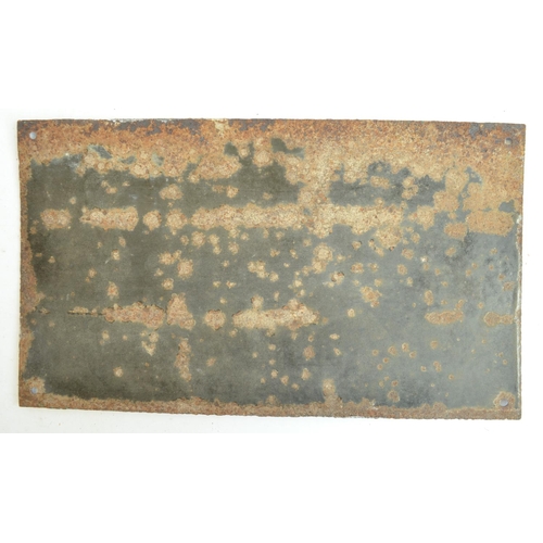 54 - Single sided plate steel enamel advertising sign for Chocolat Menier, 42x24.4cm