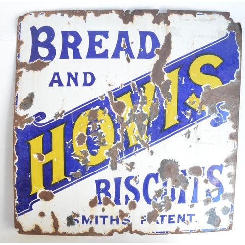 56 - Single sided plate steel enamel advertising sign for Hovis Bread and Biscuits, 60.9x60.6cm