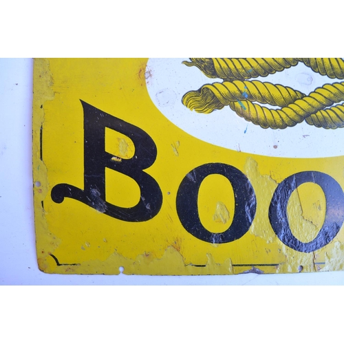59 - Single sided plate steel enamel advertising sign for Holdfast Boots (restoration to artwork, see pho... 