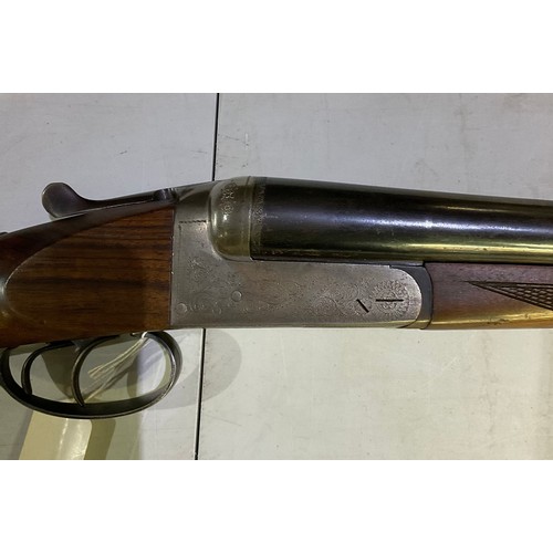 504 - Denton & Kennell 12 bore side by side double trigger shotgun with 26 3/4 inch barrels and 14 5/8 inc... 