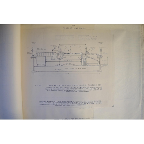 271 - Extensive collection of railway related plans and drawings to include Waterloo and other London base... 