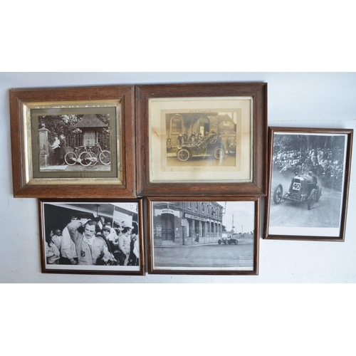 289 - Collection of mostly framed vintage car and advertising photos and prints to include Colman's Mustar... 