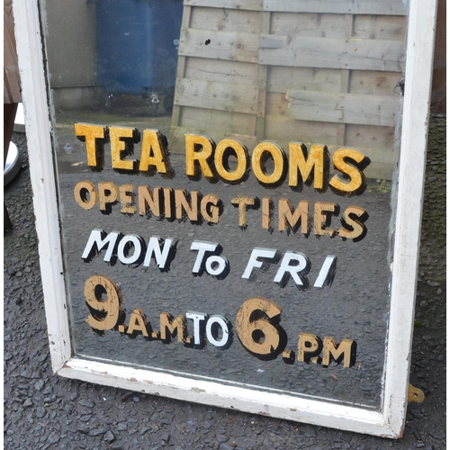 264 - Large wall mounted hand painted mirror for Lyon's Corner House Tea Rooms, London. H188.8xW61.5cm