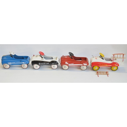 218 - Four 1/3 scale diecast and pressed metal limited edition pedal cars from Xonex (all of 10,000) to in... 