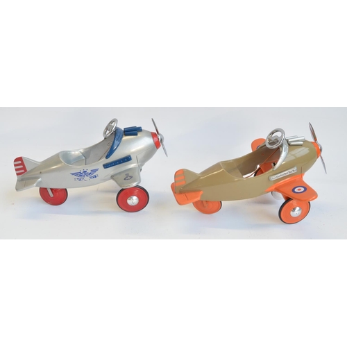 216 - Two 1/3 scale diecast metal limited edition pedal planes from Xonex (all of 10,000) to include Spitf... 