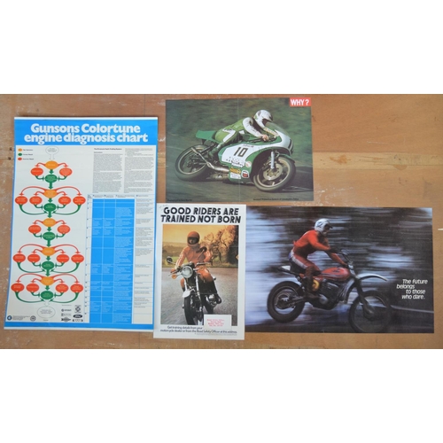 267 - Collection of motoring related safety, information and advertising posters to include vintage Green ... 