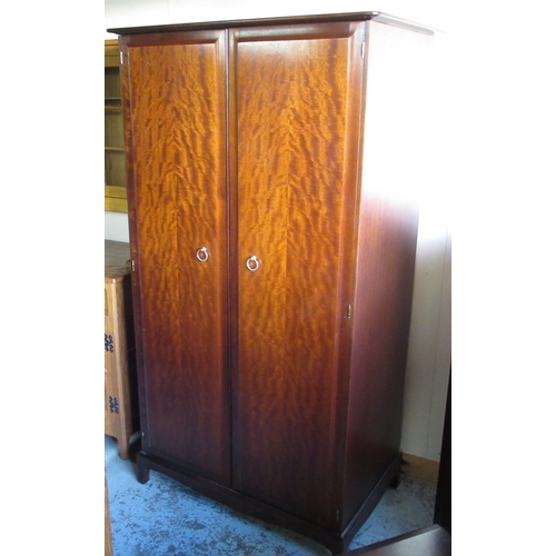 641 - Stag Minstrel bedroom furniture comprising; Two door wardrobe, dressing table, bedside cabinet and t... 