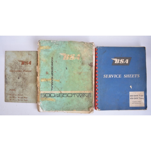 125 - Collection of automobile related magazines and vintage workshop/instruction manuals to include Trium... 