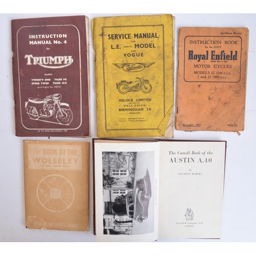 125 - Collection of automobile related magazines and vintage workshop/instruction manuals to include Trium... 