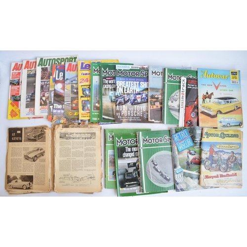 125 - Collection of automobile related magazines and vintage workshop/instruction manuals to include Trium... 