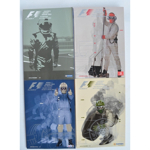 147 - Nineteen official Formula 1 race day programmes to include Silverstone, Monaco, Indianapolis, Monza,... 