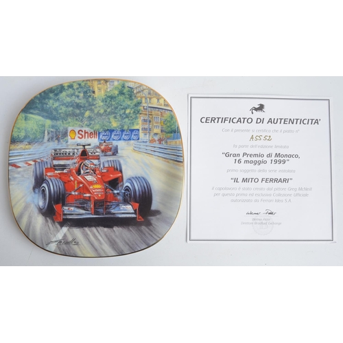 149 - Collection of Michael Schumacher and Ferrari related items to include framed print by Stuart McIntyr... 