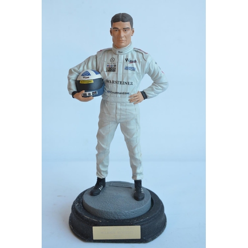 154 - Sheercast limited edition figurine of David Coulthard, 276/300. Please note while the figure is in e... 