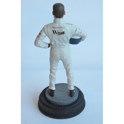 154 - Sheercast limited edition figurine of David Coulthard, 276/300. Please note while the figure is in e... 