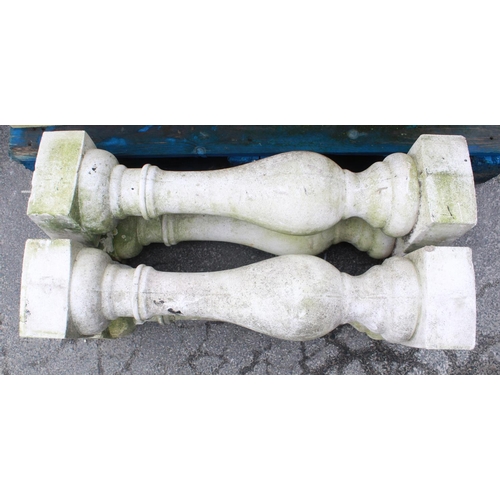 1232 - Large Quantity of reconstitute stone plinths. (34). Height of 30, 53cm, 4, 70cm