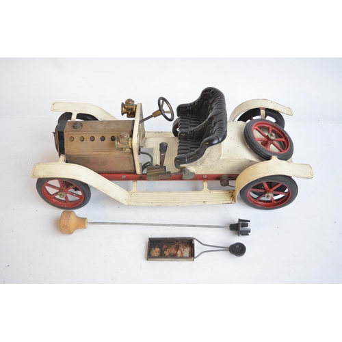 178 - Mamod steam powered Roadster car in good previously used condition with steering bar and solid fuel ... 