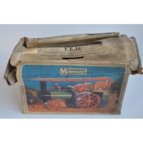 179 - Mamod TE1a steam powered tractor model with accessories and instruction booklet in good previously r... 